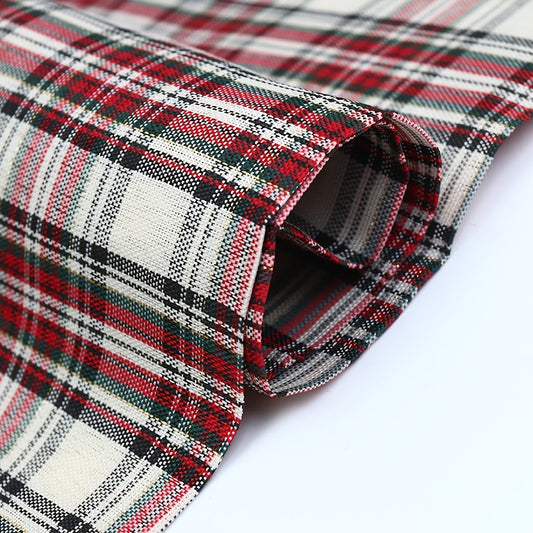 Unique Red Green Plaid Fabric Cut by Yard, Christmas Decoration Fabric, Perfect For Curtains, Sofa Covers, Pillow Making, Holiday Decorations - 