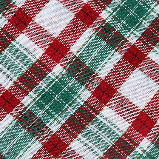 Unique Red Green Plaid Fabric Cut by Yard, Christmas Decoration Fabric, Perfect For Curtains, Sofa Covers, Pillow Making, Holiday Decorations - 