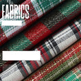 Load image into Gallery viewer, Unique Red Green Plaid Fabric Cut by Yard, Christmas Decoration Fabric, Perfect For Curtains, Sofa Covers, Pillow Making, Holiday Decorations - 
