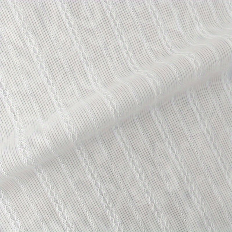 White Cotton Jacquard Fabric, Pre - Cut Floral Pattern - 